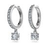 Eternity Drop Earrings Lab-Grown Diamonds 0.7 Ct Tw, Round Shape, 14K White Gold Eternity Drop Earrings Lab-Grown Diamonds 0.7 Ct Tw, Round Shape, 14K White Gold
