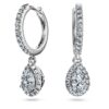 Eternity Drop Earrings Lab-Grown Diamonds 1.25 Ct Tw, Pear Shape, 14K White Gold Eternity Drop Earrings Lab-Grown Diamonds 1.25 Ct Tw, Pear Shape, 14K White Gold