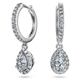 Eternity Drop Earrings Lab-Grown Diamonds 1.25 Ct Tw, Pear Shape, 14K White Gold
