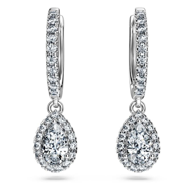Eternity Drop Earrings Lab-Grown Diamonds 1.25 Ct Tw, Pear Shape, 14K White Gold Eternity Drop Earrings Lab-Grown Diamonds 1.25 Ct Tw, Pear Shape, 14K White Gold