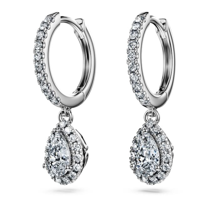 Eternity Drop Earrings Lab-Grown Diamonds 1.25 Ct Tw, Pear Shape, 14K White Gold Eternity Drop Earrings Lab-Grown Diamonds 1.25 Ct Tw, Pear Shape, 14K White Gold