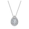 Eternity Halo Solitaire Pendant Lab-Grown Diamonds 1 Ct Tw, Pear Shape, 14K White Gold Eternity Halo Solitaire Pendant Lab-Grown Diamonds 1 Ct Tw, Pear Shape, 14K White Gold
