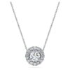 Eternity Halo Solitaire Pendant Lab-Grown Diamonds 1 Ct Tw, Round Shape, 14K White Gold Eternity Halo Solitaire Pendant Lab-Grown Diamonds 1 Ct Tw, Round Shape, 14K White Gold