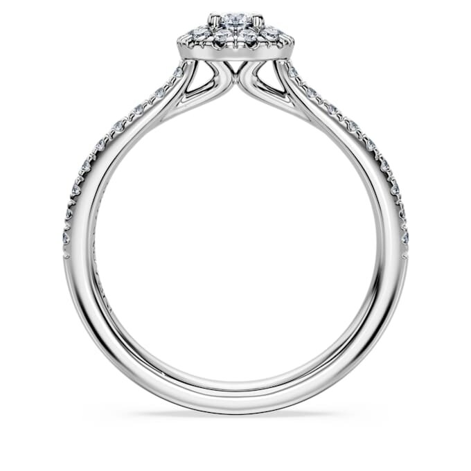 Eternity Halo Solitaire Ring Lab-Grown Diamonds 0.45 Ct Tw, Round Shape, Sterling Silver Eternity Halo Solitaire Ring Lab-Grown Diamonds 0.45 Ct Tw, Round Shape, Sterling Silver