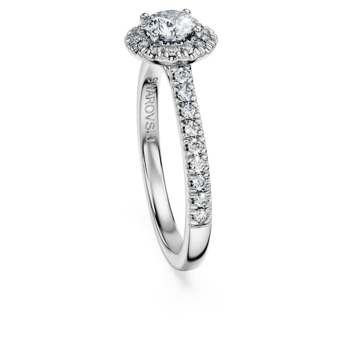 Eternity Halo Solitaire Ring Lab-Grown Diamonds 0.8 Ct Tw, Round Shape, 14K White Gold Eternity Halo Solitaire Ring Lab-Grown Diamonds 0.8 Ct Tw, Round Shape, 14K White Gold