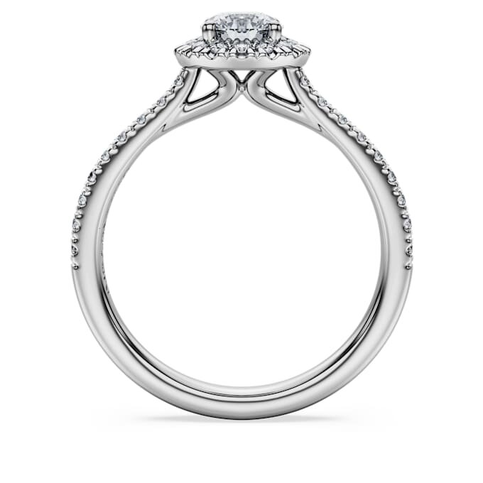 Eternity Halo Solitaire Ring Lab-Grown Diamonds 0.8 Ct Tw, Round Shape, 14K White Gold Eternity Halo Solitaire Ring Lab-Grown Diamonds 0.8 Ct Tw, Round Shape, 14K White Gold