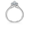 Eternity Halo Solitaire Ring Lab-Grown Diamonds 1.3 Ct Tw, Pear Shape, 14K White Gold Eternity Halo Solitaire Ring Lab-Grown Diamonds 1.3 Ct Tw, Pear Shape, 14K White Gold