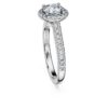 Eternity Halo Solitaire Ring Lab-Grown Diamonds 1.33 Ct Tw, Round Shape, 14K White Gold Eternity Halo Solitaire Ring Lab-Grown Diamonds 1.33 Ct Tw, Round Shape, 14K White Gold