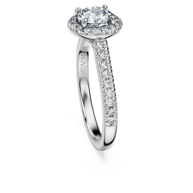 Eternity Halo Solitaire Ring Lab-Grown Diamonds 1.33 Ct Tw, Round Shape, 14K White Gold Eternity Halo Solitaire Ring Lab-Grown Diamonds 1.33 Ct Tw, Round Shape, 14K White Gold