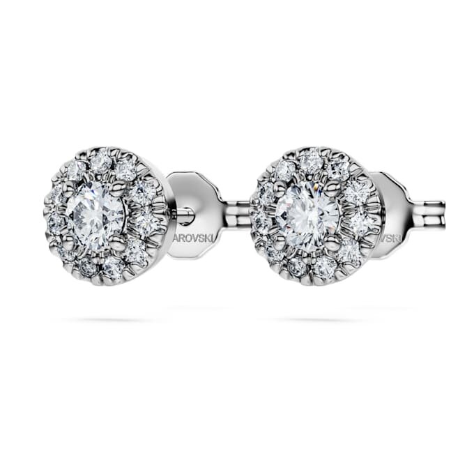 Eternity Halo Stud Earrings Lab-Grown Diamonds 0.45 Ct Tw, Round Shape, Sterling Silver Eternity Halo Stud Earrings Lab-Grown Diamonds 0.45 Ct Tw, Round Shape, Sterling Silver