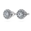 Eternity Halo Stud Earrings Lab-Grown Diamonds 0.75 Ct Tw, Round Shape, 14K White Gold Eternity Halo Stud Earrings Lab-Grown Diamonds 0.75 Ct Tw, Round Shape, 14K White Gold