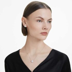 Eternity Halo Stud Earrings Lab-Grown Diamonds 2 Ct Tw, Round Shape, 14K White Gold