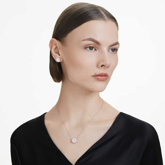 Eternity Halo Stud Earrings Lab-Grown Diamonds 2 Ct Tw, Round Shape, 14K White Gold Eternity Halo Stud Earrings Lab-Grown Diamonds 2 Ct Tw, Round Shape, 14K White Gold