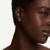 Eternity Hoop Earrings Lab-Grown Diamonds 0.1 Ct Tw, Round Shape, Small, 14K White Gold Eternity Hoop Earrings Lab-Grown Diamonds 0.1 Ct Tw, Round Shape, Small, 14K White Gold