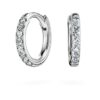 Eternity Hoop Earrings Lab-Grown Diamonds 0.1 Ct Tw, Round Shape, Small, 14K White Gold Eternity Hoop Earrings Lab-Grown Diamonds 0.1 Ct Tw, Round Shape, Small, 14K White Gold