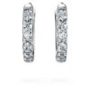 Eternity Hoop Earrings Lab-Grown Diamonds 0.1 Ct Tw, Round Shape, Small, 14K White Gold Eternity Hoop Earrings Lab-Grown Diamonds 0.1 Ct Tw, Round Shape, Small, 14K White Gold