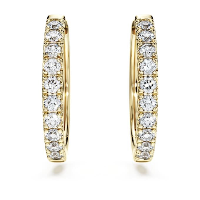 Eternity Hoop Earrings Lab-Grown Diamonds 0.5 Ct Tw, Round Shape, 14K Yellow Gold Eternity Hoop Earrings Lab-Grown Diamonds 0.5 Ct Tw, Round Shape, 14K Yellow Gold