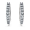 Eternity Hoop Earrings Lab-Grown Diamonds 0.56 Ct Tw, Round Shape, Sterling Silver Eternity Hoop Earrings Lab-Grown Diamonds 0.56 Ct Tw, Round Shape, Sterling Silver