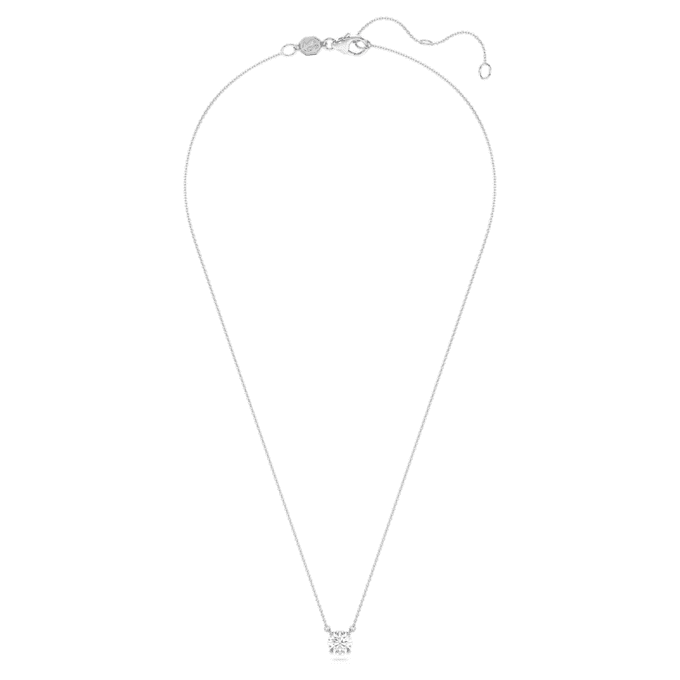 Eternity Solitaire Pendant Lab-Grown Diamonds 1 Ct Tw, Round Shape, 14K White Gold Eternity Solitaire Pendant Lab-Grown Diamonds 1 Ct Tw, Round Shape, 14K White Gold