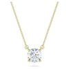 Eternity Solitaire Pendant Lab-Grown Diamonds 1 Ct Tw, Round Shape, 14K Yellow Gold Eternity Solitaire Pendant Lab-Grown Diamonds 1 Ct Tw, Round Shape, 14K Yellow Gold