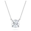 Eternity Solitaire Pendant Lab-Grown Diamonds 2 Ct Tw, Round Shape, 14K White Gold Eternity Solitaire Pendant Lab-Grown Diamonds 2 Ct Tw, Round Shape, 14K White Gold