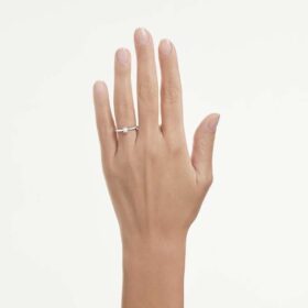 Eternity Solitaire Ring Lab-Grown Diamonds 0.25 Ct Tw, Round Shape, Sterling Silver