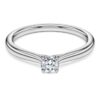 Eternity Solitaire Ring Lab-Grown Diamonds 0.25 Ct Tw, Round Shape, Sterling Silver