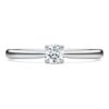 Eternity Solitaire Ring Lab-Grown Diamonds 0.25 Ct Tw, Round Shape, Sterling Silver