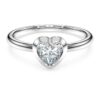 Eternity Solitaire Ring Lab-Grown Diamonds 0.5 Ct Tw, Heart Shape, Sterling Silver Eternity Solitaire Ring Lab-Grown Diamonds 0.5 Ct Tw, Heart Shape, Sterling Silver