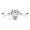 Eternity Solitaire Ring Lab-Grown Diamonds 0.5 Ct Tw, Heart Shape, Sterling Silver Eternity Solitaire Ring Lab-Grown Diamonds 0.5 Ct Tw, Heart Shape, Sterling Silver