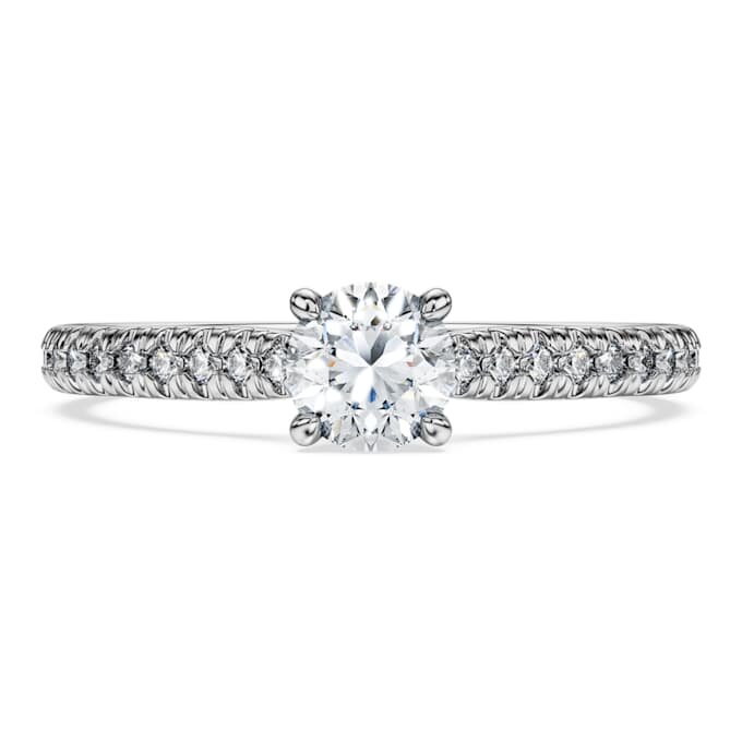 Eternity Solitaire Ring Lab-Grown Diamonds 0.7 Ct Tw, Round Shape, 14K White Gold Eternity Solitaire Ring Lab-Grown Diamonds 0.7 Ct Tw, Round Shape, 14K White Gold