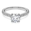 Eternity Solitaire Ring Lab-Grown Diamonds 1.2 Ct Tw, Round Shape, 14K White Gold Eternity Solitaire Ring Lab-Grown Diamonds 1.2 Ct Tw, Round Shape, 14K White Gold