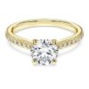 Eternity Solitaire Ring Lab-Grown Diamonds 1.2 Ct Tw, Round Shape, 14K Yellow Gold Eternity Solitaire Ring Lab-Grown Diamonds 1.2 Ct Tw, Round Shape, 14K Yellow Gold