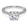 Eternity Solitaire Ring Lab-Grown Diamonds 1.7 Ct Tw, Round Shape, 14K White Gold Eternity Solitaire Ring Lab-Grown Diamonds 1.7 Ct Tw, Round Shape, 14K White Gold