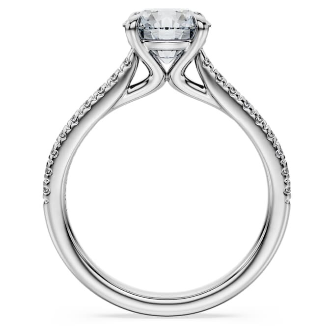 Eternity Solitaire Ring Lab-Grown Diamonds 1.7 Ct Tw, Round Shape, 14K White Gold Eternity Solitaire Ring Lab-Grown Diamonds 1.7 Ct Tw, Round Shape, 14K White Gold