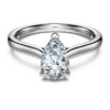Eternity Solitaire Ring Lab-Grown Diamonds 1 Ct Tw, Pear Shape, 14K White Gold Eternity Solitaire Ring Lab-Grown Diamonds 1 Ct Tw, Pear Shape, 14K White Gold