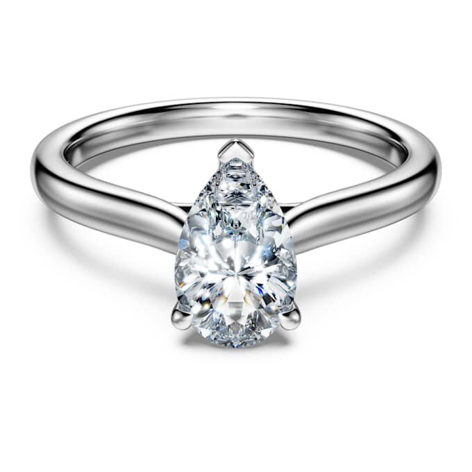 Eternity Solitaire Ring Lab-Grown Diamonds 1 Ct Tw, Pear Shape, 14K White Gold Eternity Solitaire Ring Lab-Grown Diamonds 1 Ct Tw, Pear Shape, 14K White Gold