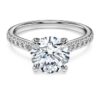 Eternity Solitaire Ring Lab-Grown Diamonds 2.2 Ct Tw, Round Shape, 14K White Gold Eternity Solitaire Ring Lab-Grown Diamonds 2.2 Ct Tw, Round Shape, 14K White Gold