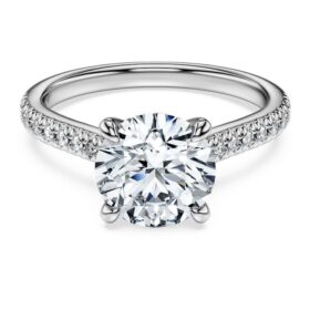 Eternity Solitaire Ring Lab-Grown Diamonds 2.2 Ct Tw, Round Shape, 14K White Gold Eternity Solitaire Ring Lab-Grown Diamonds 2.2 Ct Tw, Round Shape, 14K White Gold