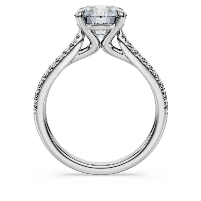 Eternity Solitaire Ring Lab-Grown Diamonds 2.2 Ct Tw, Round Shape, 14K White Gold Eternity Solitaire Ring Lab-Grown Diamonds 2.2 Ct Tw, Round Shape, 14K White Gold