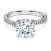 Eternity Solitaire Ring Lab-Grown Diamonds 2.25 Ct Tw, Round Shape, 14K White Gold Eternity Solitaire Ring Lab-Grown Diamonds 2.25 Ct Tw, Round Shape, 14K White Gold