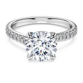 Eternity Solitaire Ring Lab-Grown Diamonds 2.25 Ct Tw, Round Shape, 14K White Gold Eternity Solitaire Ring Lab-Grown Diamonds 2.25 Ct Tw, Round Shape, 14K White Gold