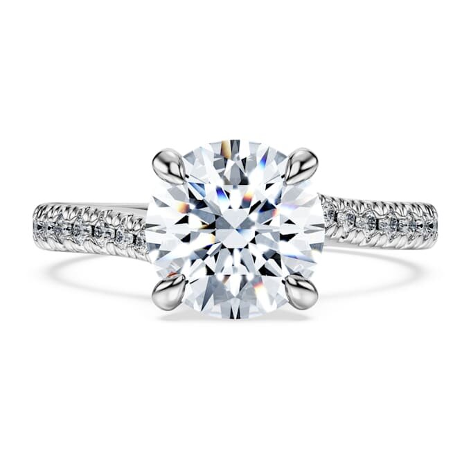 Eternity Solitaire Ring Lab-Grown Diamonds 2.25 Ct Tw, Round Shape, 14K White Gold Eternity Solitaire Ring Lab-Grown Diamonds 2.25 Ct Tw, Round Shape, 14K White Gold