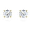 Eternity Solitaire Stud Earrings Lab-Grown Diamonds 1 Ct Tw, Round Shape, 14K Yellow Gold Eternity Solitaire Stud Earrings Lab-Grown Diamonds 1 Ct Tw, Round Shape, 14K Yellow Gold