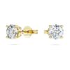Eternity Solitaire Stud Earrings Lab-Grown Diamonds 1 Ct Tw, Round Shape, 14K Yellow Gold Eternity Solitaire Stud Earrings Lab-Grown Diamonds 1 Ct Tw, Round Shape, 14K Yellow Gold