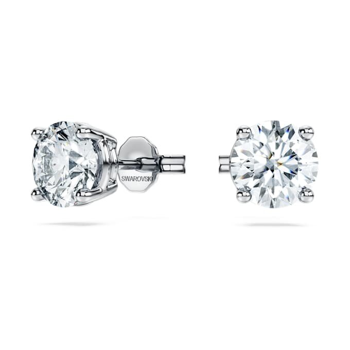 Eternity Solitaire Stud Earrings Lab-Grown Diamonds 2 Ct Tw, Round Shape, 14K White Gold Eternity Solitaire Stud Earrings Lab-Grown Diamonds 2 Ct Tw, Round Shape, 14K White Gold