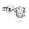 Eternity Stud Earring Lab-Grown Diamonds 0.5 Ct Tw, Single, Round Shape, 14K White Gold