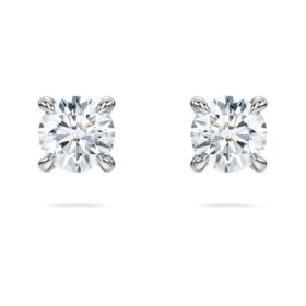 Eternity Stud Earrings Lab-Grown Diamonds 0.52 Ct Tw, Round Shape, Sterling Silver