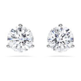 Eternity Stud Earrings Lab-Grown Diamonds 2.0 Ct Tw, Round Shape, 14K White Gold