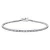 Eternity Tennis Bracelet Lab-Grown Diamonds 1.5 Ct Tw, Round Shape, 14K White Gold Eternity Tennis Bracelet Lab-Grown Diamonds 1.5 Ct Tw, Round Shape, 14K White Gold